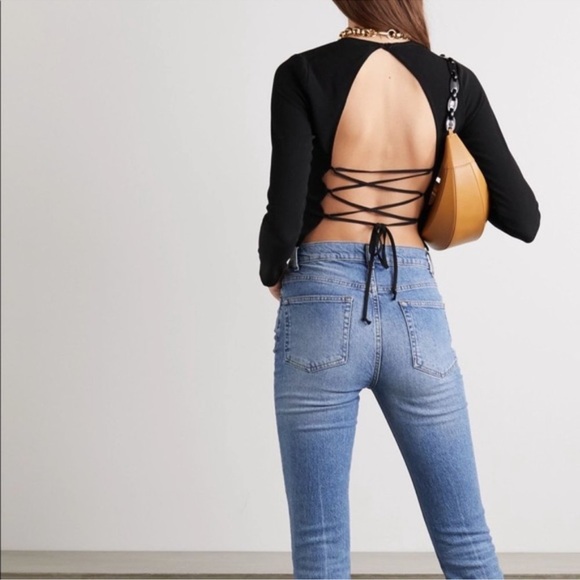 Reformation Cassia Cropped Open Back Top - Picture 5 of 15